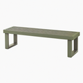 Banc de jardin 180 cm en métal vert avec assise ajourée
