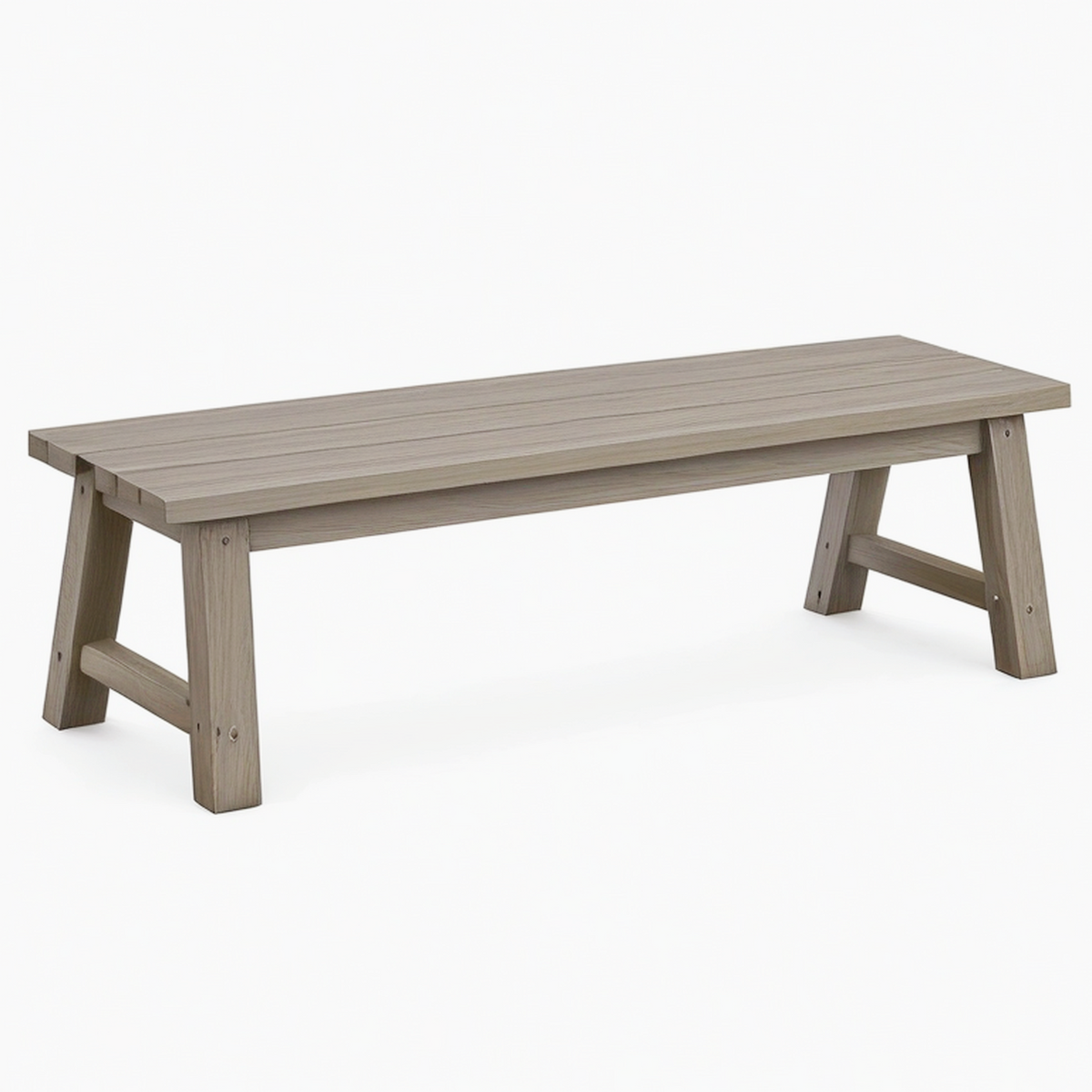 Banc de jardin 180 cm en bois gris style rustique